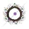 Glitzhome® 20" Mardi Gras Berry & Fleur-de-Lis Wreath